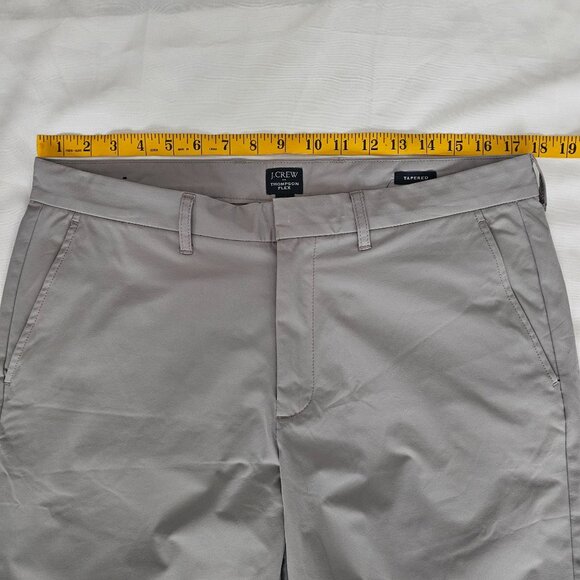 J. Crew Thomson FLEX Light Gray Tapered Fit Straight Chino Pants Size W34 L34 - Picture 13 of 16